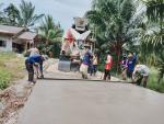 โครงการก่อสร้างถนนคอนกรีตเสริมเหล็ก สายหัวขลู่พัฒนา 2 ในพื้น